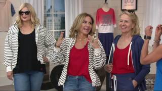 Peace Love World Cotton Slub Knit Camisole w Pleated Back on QVC