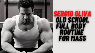 3 Day Old School Mass Gain Training - Sergio Oliva Workout!