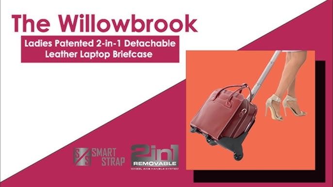 McKlein Willowbrook Detachable Wheeled Briefcase - Red