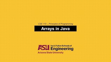 CSE 110 - Arrays in Java