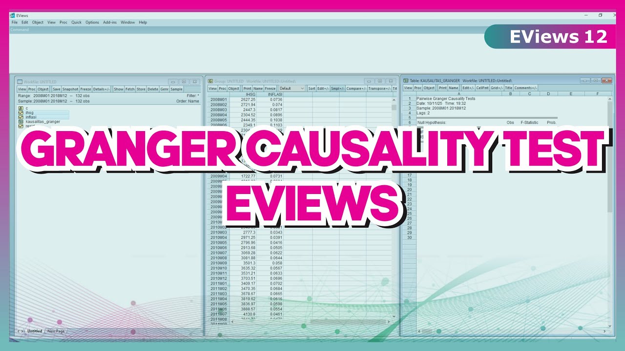 TUTORIAL EVIEWS : UJI KAUSALITAS GRANGER EVIEWS - YouTube