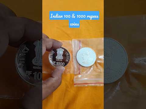 Rare Indian 100 u0026 1000 rupees silver unc commemorative coins|bad ninja status|#viral#reels #trending