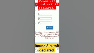 JOSAA round 3 Cutoff Declared check out | JEE MAIN 3rd round cutoff 2021 #shorts  #josaa