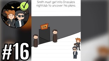 Brain Test 2 Smith and Joe Part 1 Level 16 - Smith must get into dracula