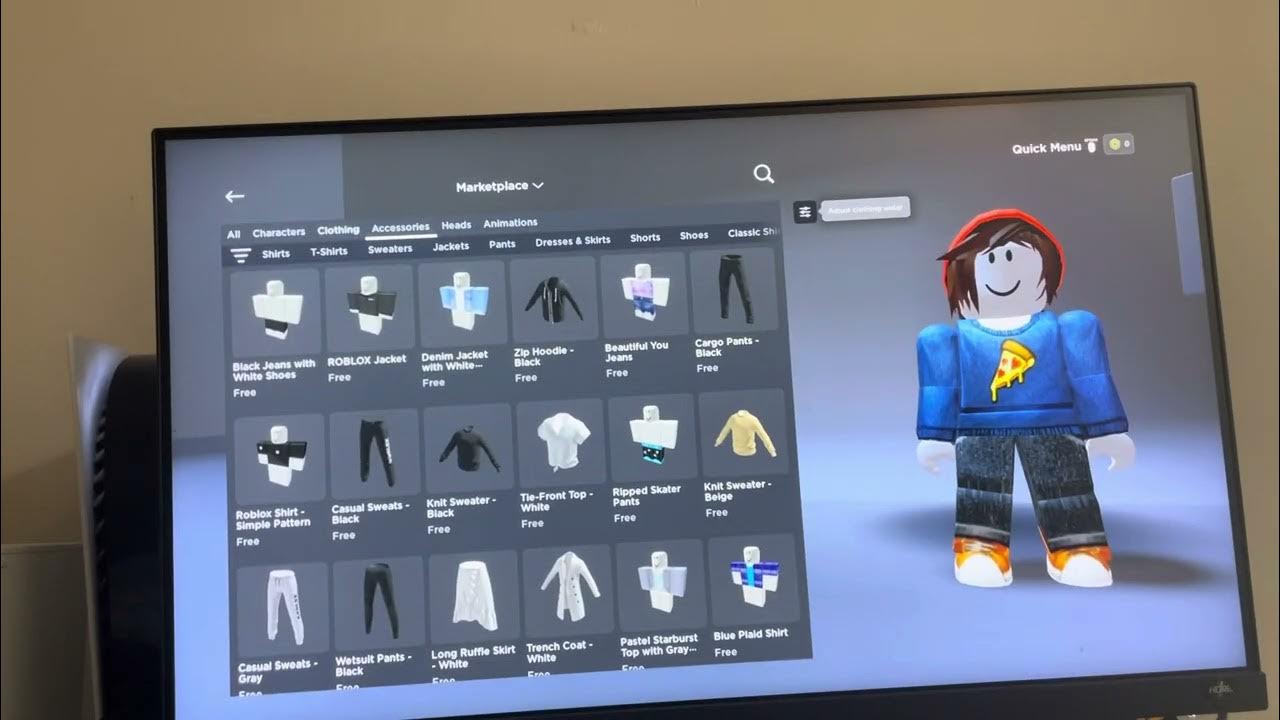 PC / Computer - Roblox - Black Jacket With Blue Shirt - The