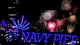 DRONE & FIREWORK SHOW @ NAVY PIER - CHICAGO by TicTacGo 521 views 7 months ago 4 minutes, 7 seconds