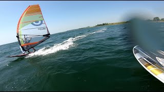 Windsurfing with friends in DK-Føns. 4K