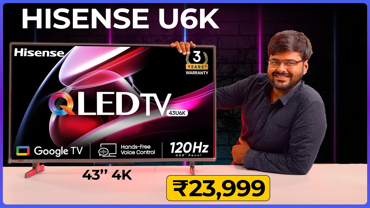 Hisense U6K 43 Inch 4K TV Unboxing & Review  is it a GOOD DEAL⚡ in   Great Indian Festival 🔥 