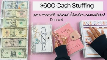 $600 CASH STUFFING | Dec. #4 Paycheck |  SINKING FUNDS | Savings Challenges | ONE MONTH AHEAD BINDER