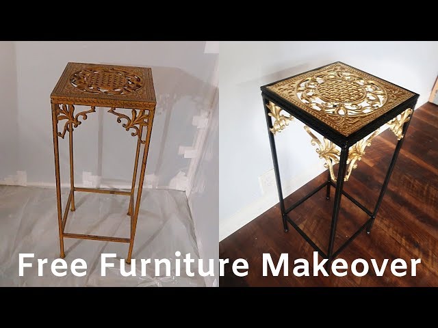 Chrome Chairs go Gold & A Game Table + How to Spray Paint Metal