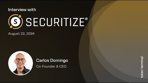 Navigating Asset Tokenization with Securitize | Interview with Carlos Domingo