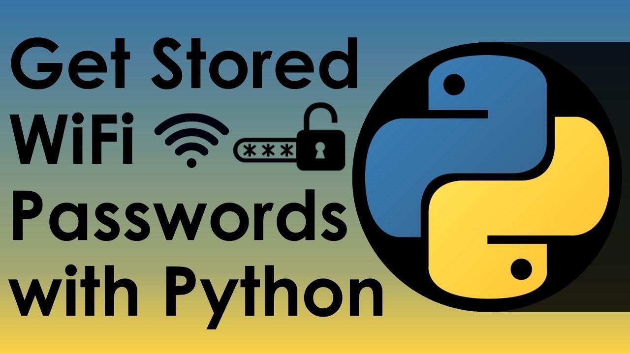 show password wifi saved in computer using python - YouTube