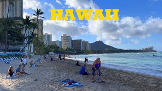 Morning Walk in Waikiki Beach, Hawaii