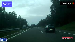 Driving From Aveiro To Porto (Portugal) 5.12.2021 Timelapse X4