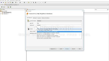 Connecting to a running sql anywhere database using sybase sql central tool