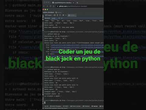 Coder un jeu de Black-Jack en Python - débutants