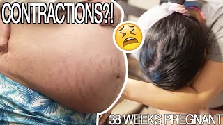 CONTRACTIONS?! DID MY WATER BREAK?! (38 WEEKS PREGNANCY UPDATE)