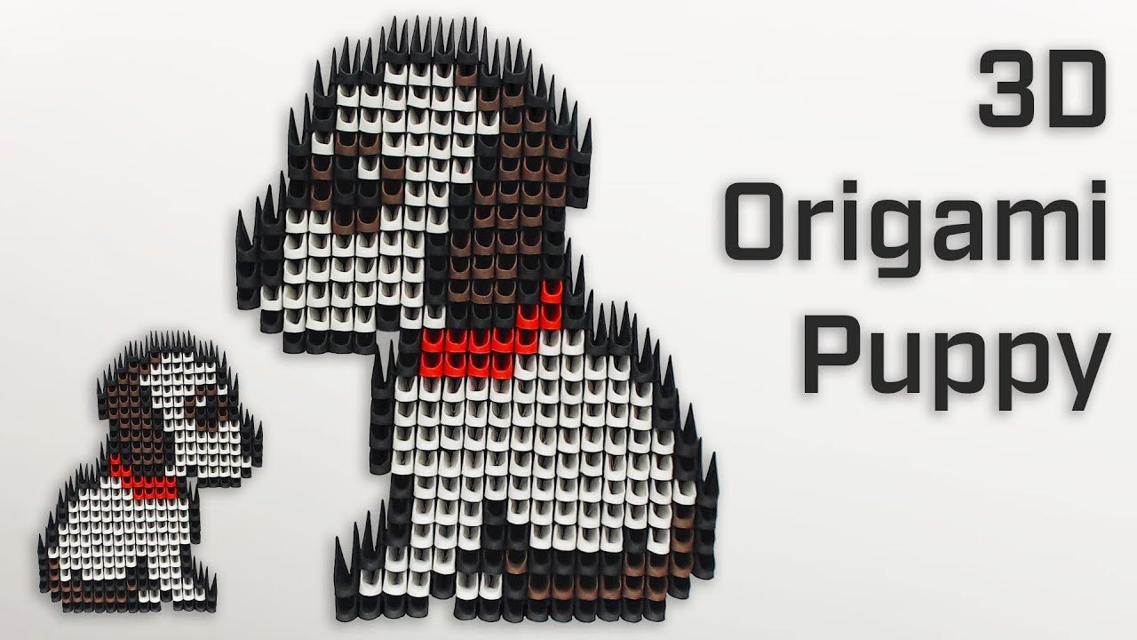 Модульное оригами медведь схема