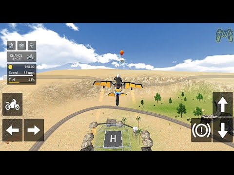 Flying Motorbike Simulator #Part1(Using P2500) - Android Gameplay 1080p60