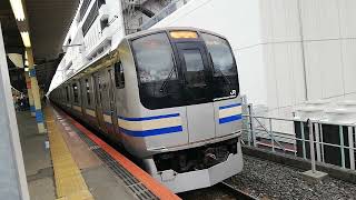 総武快速線　快速千葉行き　E217系クラY−34編成　船橋駅にて