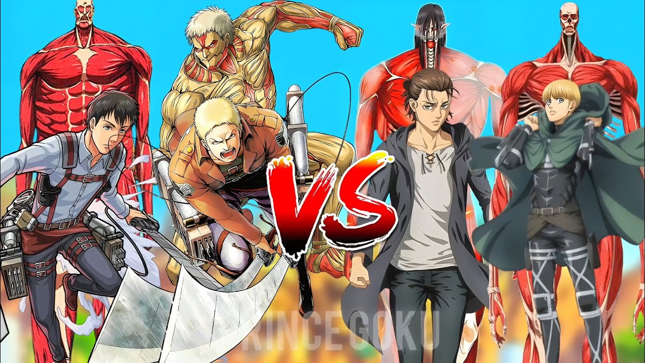 Bertholdt & Reiner vs Eren & Armin Colossal Titans + All Titans 💥 | AOT’ PNG BATTLE VIDEO#eren#aot😎🤬