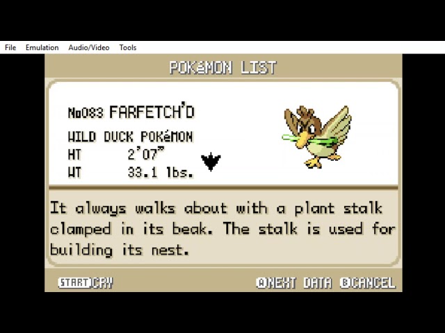 Como obter Farfetch'd em Pokemon Fire Red 