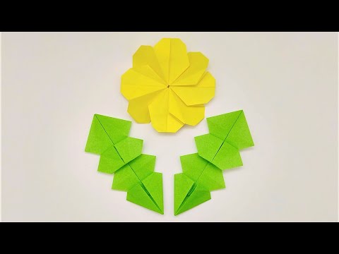 折り紙 たんぽぽの葉っぱ 折ってみた Origami How To Make A Dandelion Leaves Youtube