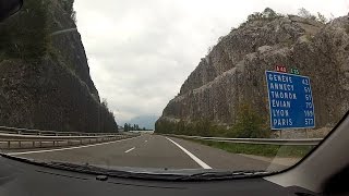 Autoroute A40 (Autoroute Blanche) / (Saint-Gervais to Archamps), Haute-Savoie, France – onboard cam