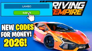 *NEW* ALL WORKING CODES FOR DRIVING EMPIRE IN 2026! ROBLOX DRIVING EMPIRE CODES