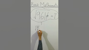 😳 CLEAN BASIC MATHEMATICS √961%=? NO CALCULATORS ALLOWED! #Shorts