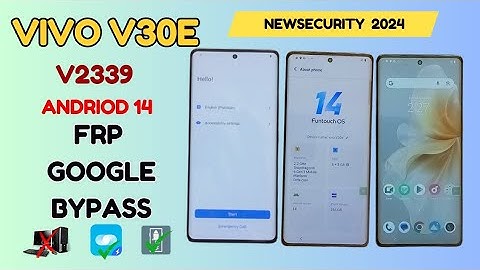 Vivo V30e 5G FRP Bypass Android 14 Without PC | New Security 2024