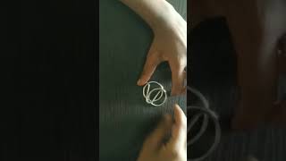 v and 2 circles metal puzzle solution