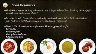 Food Resources - Environmental Studies