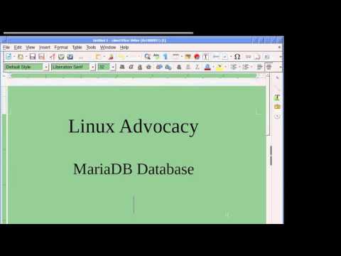 LibreOffice and MariaDB/MySQL Database Usage Part 1