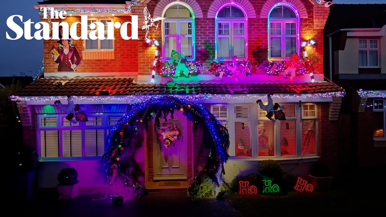 Doncaster couple unveil Willy Wonka-themed Christmas decorations