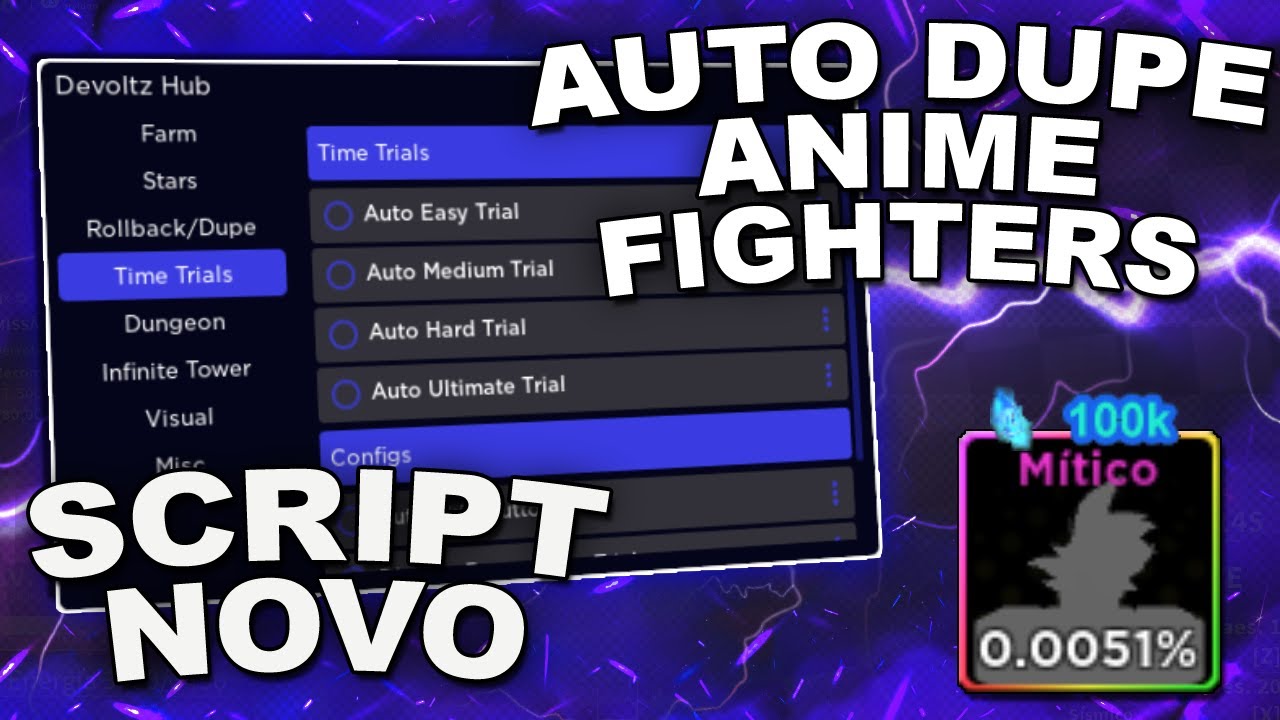 ANIME FIGHTERS MAS TESTANDO SCRIPT EM VÍDEOKKKKKKKKKKK 