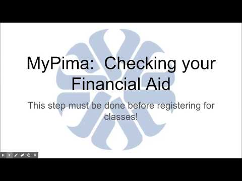 MyPima:  Checking your Financial Aid