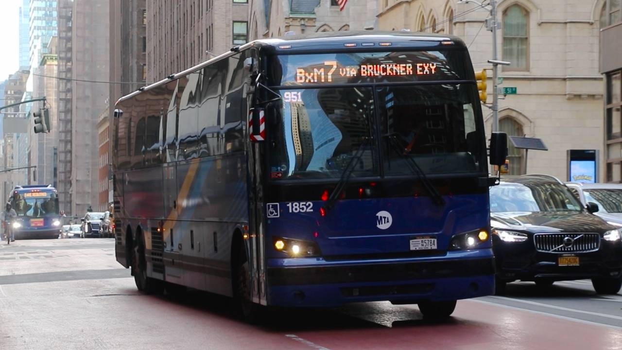 MTA Bus Company: 2026 Prevost X3-45 #1852 on the BxM7 at Madison