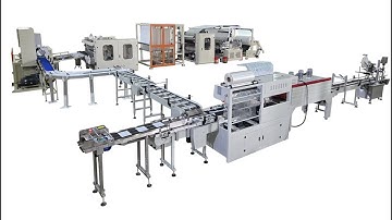 Automatic labeling maxi roll paper color printing machine production line