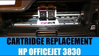 HP Officejet 3830 Replace Ink Cartridges, review.