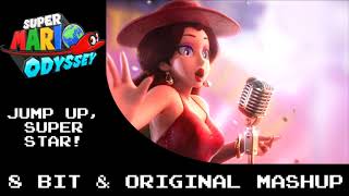 Video thumbnail of "Super Mario Odyssey Jump Up, Super Star! 8 Bit & Original Mashup"