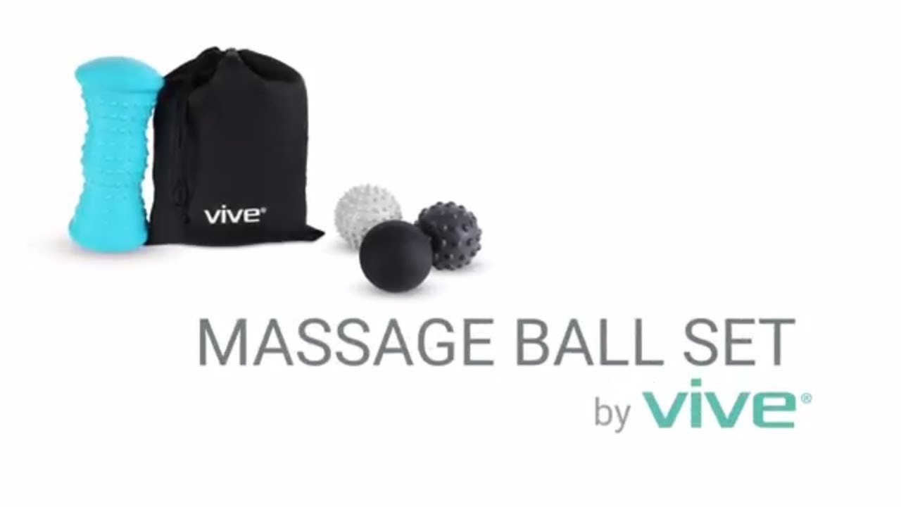 Massage Ball Set by Vive Hot Cold Therapy Trigger Point, Foot