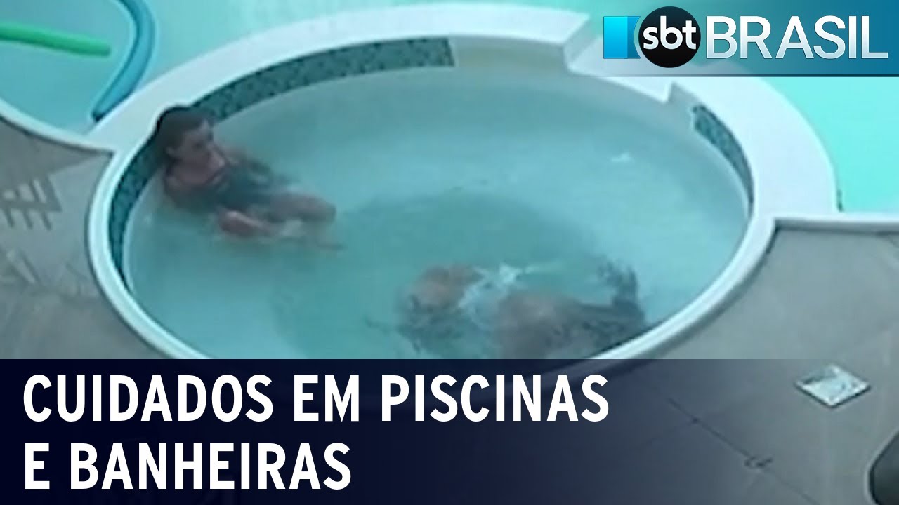 Menina fica com cabelo preso no ralo de banheira e caso acende alerta | SBT Brasil (25/03/23)