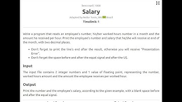 BeeCrowd  Solution Problem  No 1008