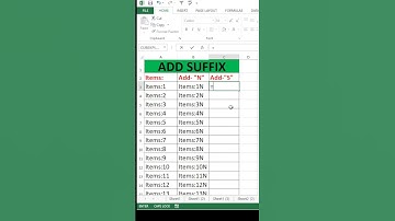 how to add suffix to data in excel | EXCEL