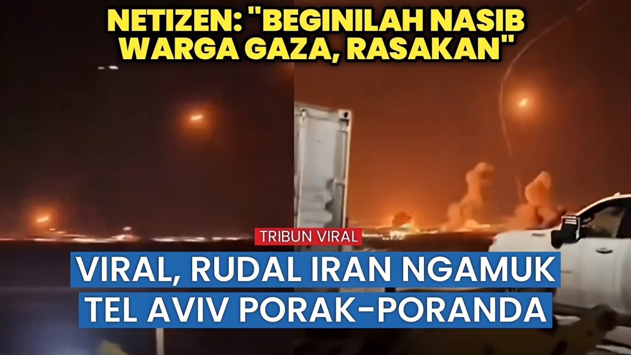 Detik-detik Rudal Iran Ngamuk, Bombardir Tel Aviv secara Membabi Buta