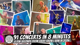 91 Concerts in 8 Minutes | Clips From Every Show I Saw in 2024