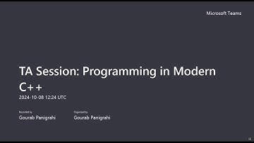 Programming in Modern C++ - Week 11 (NPTEL TA Sessions)