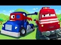 Troy The Train and Carl the Super Truck in Car City 🚆🚛 Cars & Trucks Cartoons for Children
