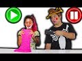 DESAFIO DO PAUSE FAZENDO SLIME ( Pause Challenge ) | Família Maloucos